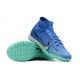 Nike Air Zoom Mercurial Superfly IX Elite TF High Blue Turqoise Women/Men Football Boots