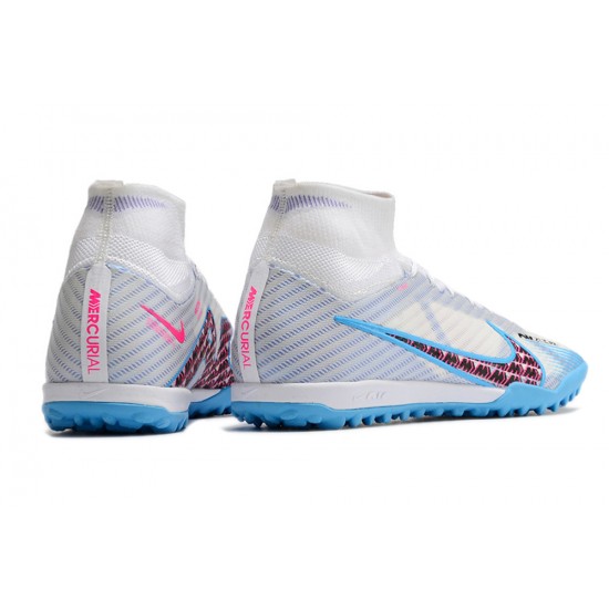 Nike Air Zoom Mercurial Superfly IX Elite TF High Blue White Purple Women/Men Football Boots