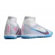 Nike Air Zoom Mercurial Superfly IX Elite TF High Blue White Purple Women/Men Football Boots