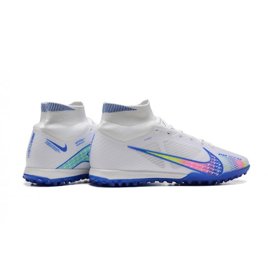Nike Air Zoom Mercurial Superfly IX Elite TF High Blue White Women/Men Football Boots