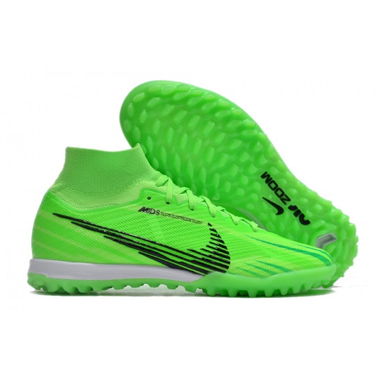 Nike Air Zoom Mercurial Superfly IX Elite TF High Green Black Women/Men Football Boots