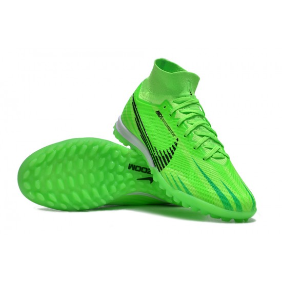 Nike Air Zoom Mercurial Superfly IX Elite TF High Green Black Women/Men Football Boots