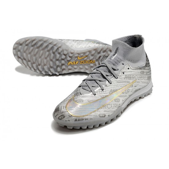 Nike Air Zoom Mercurial Superfly IX Elite TF High Grey Women/Men Football Boots