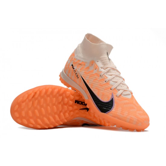 Nike Air Zoom Mercurial Superfly IX Elite TF High Khaki Orange Women/Men Football Boots