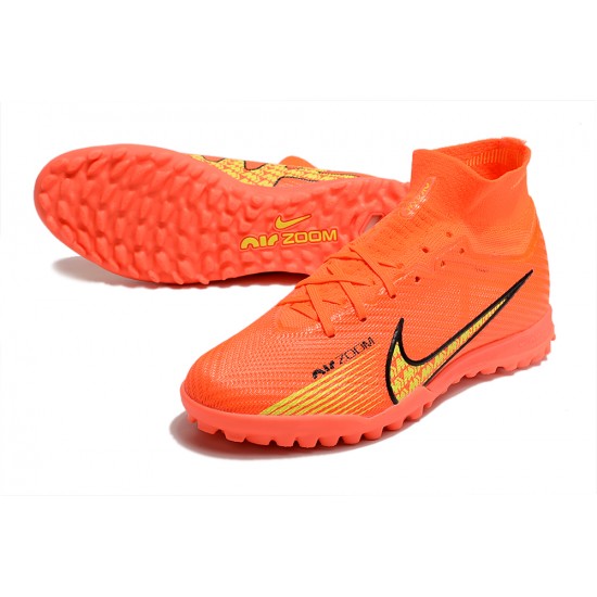 Nike Air Zoom Mercurial Superfly IX Elite TF High Orange Women/Men Football Boots