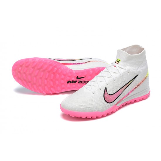 Nike Air Zoom Mercurial Superfly IX Elite TF High Pink White Women/Men Football Boots