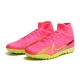 Nike Air Zoom Mercurial Superfly IX Elite TF High Pink Yellow Women/Men Football Boots