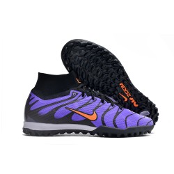 Nike Air Zoom Mercurial Superfly IX Elite TF High Purple Black Women/Men Football Boots