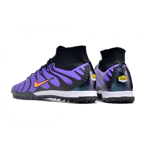 Nike Air Zoom Mercurial Superfly IX Elite TF High Purple Black Women/Men Football Boots