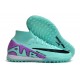 Nike Air Zoom Mercurial Superfly IX Elite TF High Purple Turqoise Women/Men Football Boots