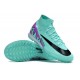 Nike Air Zoom Mercurial Superfly IX Elite TF High Purple Turqoise Women/Men Football Boots