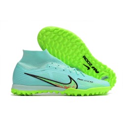 Nike Air Zoom Mercurial Superfly IX Elite TF High Turqoise Green Women/Men Football Boots