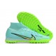 Nike Air Zoom Mercurial Superfly IX Elite TF High Turqoise Green Women/Men Football Boots