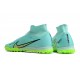 Nike Air Zoom Mercurial Superfly IX Elite TF High Turqoise Green Women/Men Football Boots