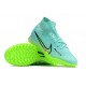 Nike Air Zoom Mercurial Superfly IX Elite TF High Turqoise Green Women/Men Football Boots