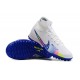 Nike Air Zoom Mercurial Superfly IX Elite TF High White Blue Women/Men Football Boots