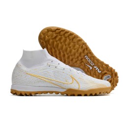 Nike Air Zoom Mercurial Superfly IX Elite TF High White Brown Women/Men Football Boots