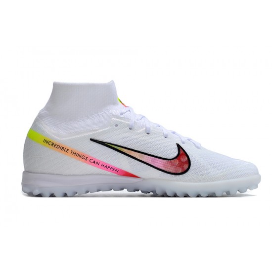 Nike Air Zoom Mercurial Superfly IX Elite TF High White Multi Women/Men Football Boots