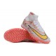 Nike Air Zoom Mercurial Superfly IX Elite TF High White Orange Yellow Women/Men Football Boots