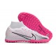 Nike Air Zoom Mercurial Superfly IX Elite TF High White Pink Women/Men Football Boots