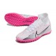 Nike Air Zoom Mercurial Superfly IX Elite TF High White Pink Women/Men Football Boots