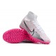 Nike Air Zoom Mercurial Superfly IX Elite TF High White Pink Women/Men Football Boots
