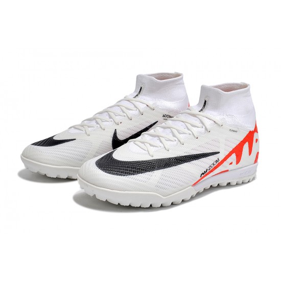 Nike Air Zoom Mercurial Superfly IX Elite TF High White Red Black Women/Men Football Boots