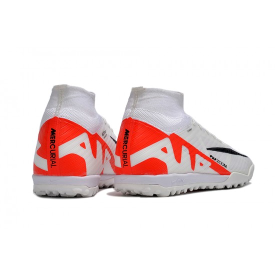 Nike Air Zoom Mercurial Superfly IX Elite TF High White Red Black Women/Men Football Boots