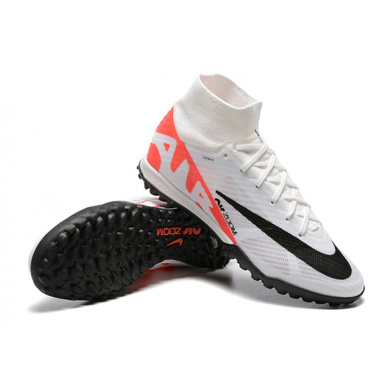Nike Air Zoom Mercurial Superfly IX Elite TF High White Red Men Football Boots