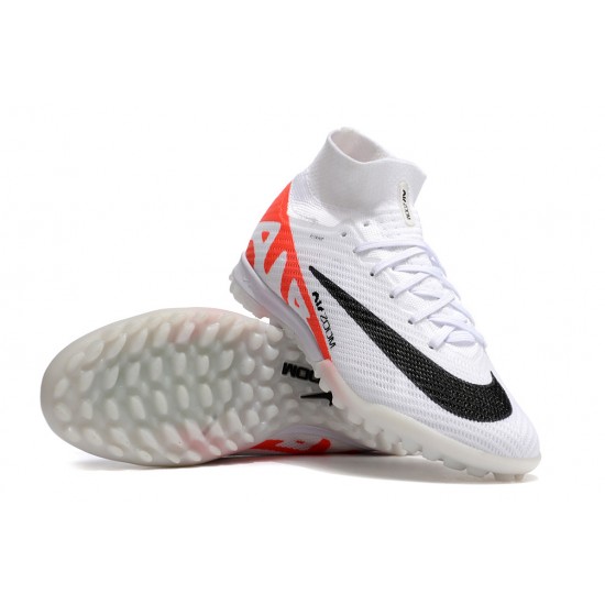 Nike Air Zoom Mercurial Superfly IX Elite TF High White Red Women/Men Football Boots