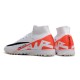 Nike Air Zoom Mercurial Superfly IX Elite TF High White Red Women/Men Football Boots