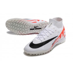 Nike Air Zoom Mercurial Superfly IX Elite TF High White Red Women/Men Football Boots