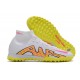 Nike Air Zoom Mercurial Superfly IX Elite TF High White Yellow Women/Men Football Boots