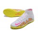 Nike Air Zoom Mercurial Superfly IX Elite TF High White Yellow Women/Men Football Boots