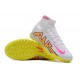 Nike Air Zoom Mercurial Superfly IX Elite TF High White Yellow Women/Men Football Boots