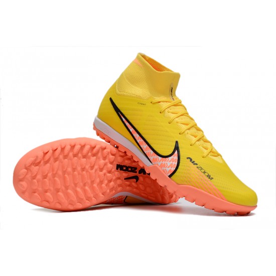 Nike Air Zoom Mercurial Superfly IX Elite TF High Yellow Women/Men Football Boots