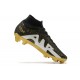 Nike Air Zoom Mercurial Superfly Ix Elite FG Black White Gold Men High Football Cleats