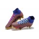 Nike Air Zoom Mercurial Superfly Ix Elite FG Blue Gold Pink Men High Football Cleats