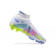 Nike Air Zoom Mercurial Superfly Ix Elite FG Blue White Yellow Green Men High Football Cleats