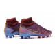 Nike Air Zoom Mercurial Superfly Ix Elite FG Deepwine Blue Gold Men High Football Cleats