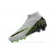 Nike Air Zoom Mercurial Superfly Ix Elite FG Gray Black Green Men High Football Cleats