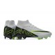 Nike Air Zoom Mercurial Superfly Ix Elite FG Gray Black Green Men High Football Cleats