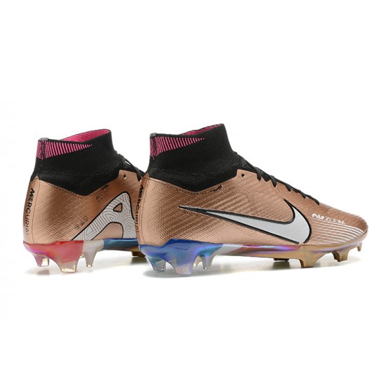 Nike Air Zoom Mercurial Superfly Ix Elite FG Pink Black White Blue Men High Football Cleats