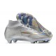 Nike Air Zoom Mercurial Superfly Ix Elite FG Silver Men High Football Cleats