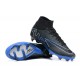 Nike Air Zoom Mercurial Superfly Ix Elite FG White Blue Black Men High Football Cleats