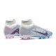 Nike Air Zoom Mercurial Superfly Ix Elite FG White Blue Pink Red Men High Football Cleats