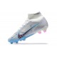 Nike Air Zoom Mercurial Superfly Ix Elite FG White Blue Pink Red Men High Football Cleats