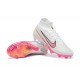 Nike Air Zoom Mercurial Superfly Ix Elite FG White Pink Men High Football Cleats