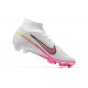 Nike Air Zoom Mercurial Superfly Ix Elite FG White Pink Men High Football Cleats