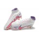 Nike Air Zoom Mercurial Superfly Ix Elite FG White Pink LightPurple Men High Football Cleats